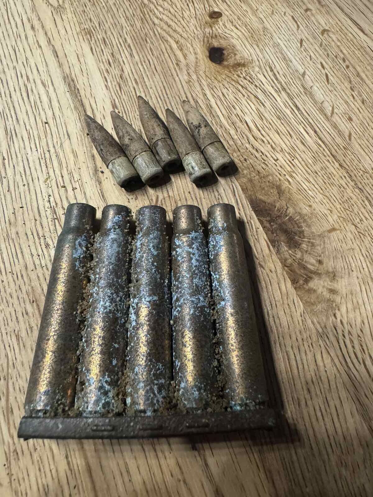 Very rare p platz patrone for k98 with wooden  bullet ww2