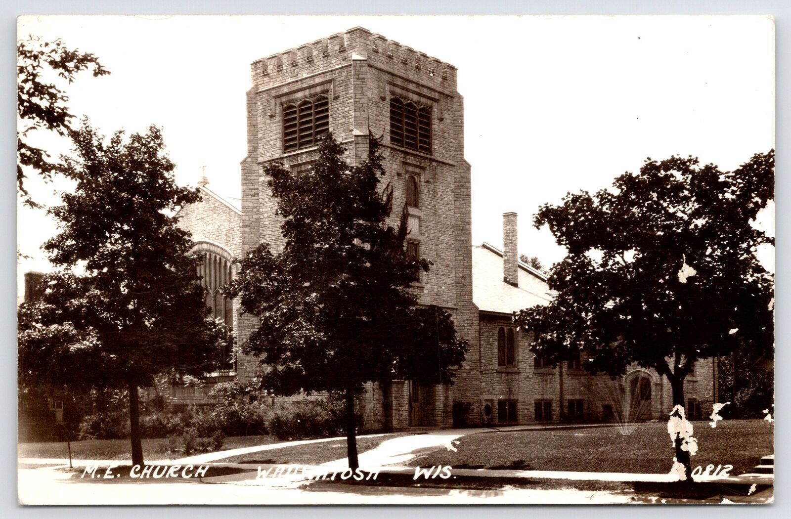 Wauwatosa Wisconsin~Methodist Episcopal ME Church 1930s RPPC