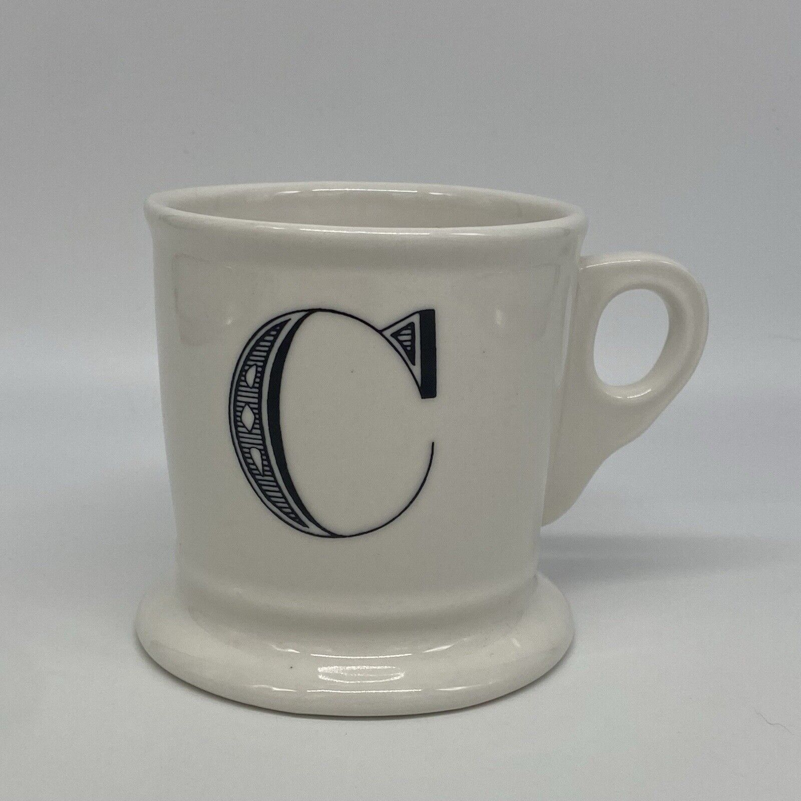 Anthropologie Shaving Mug / Coffee Cup - Monogram / Initial / Letter C