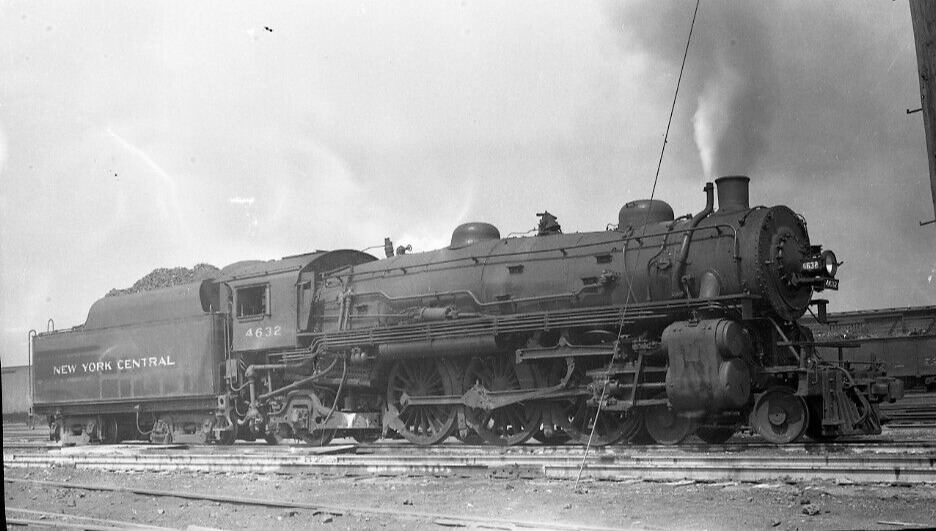 New York Central NYC Railroad 4632 4-6-2 Detroit MI 4-48 Negative 8227