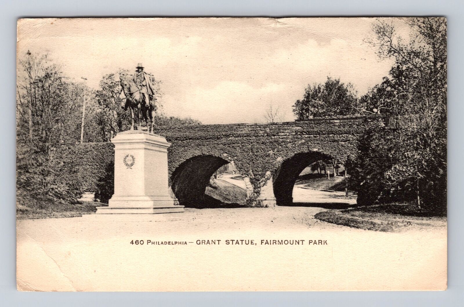 Philadelphia PA-Pennsylvania, Grant Statue Fairmount Park Vintage c1905 Postcard
