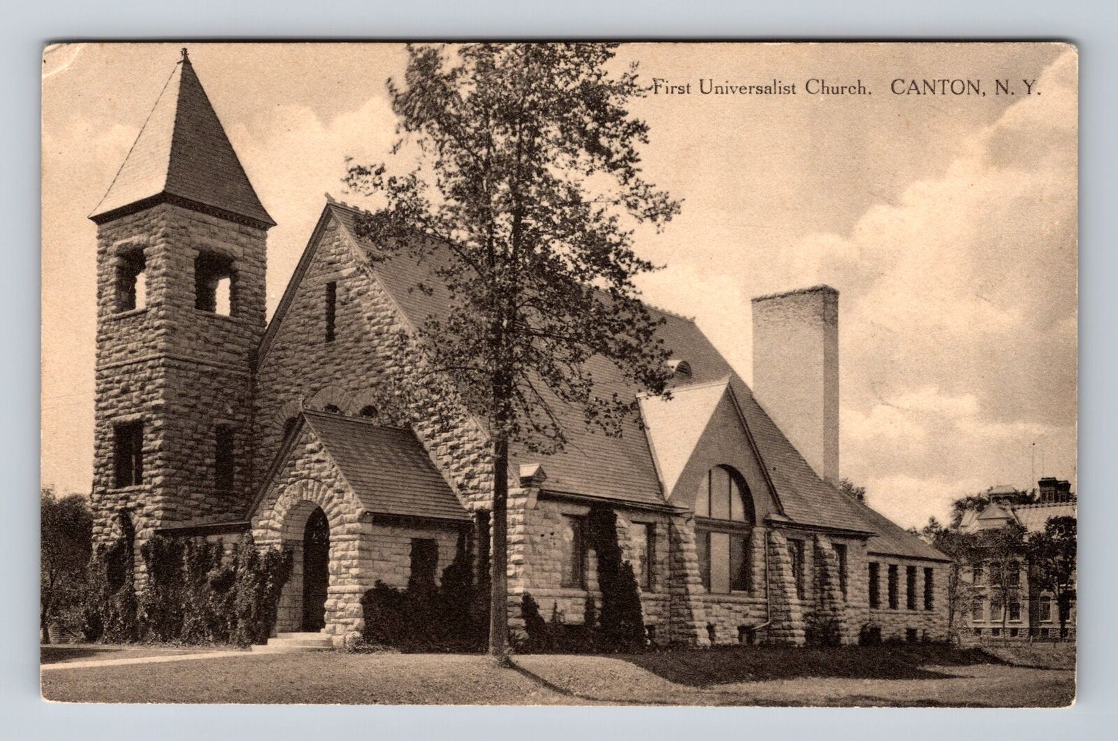 Canton NY-New York First Universalist Church, Antique, Souvenir Vintage Postcard
