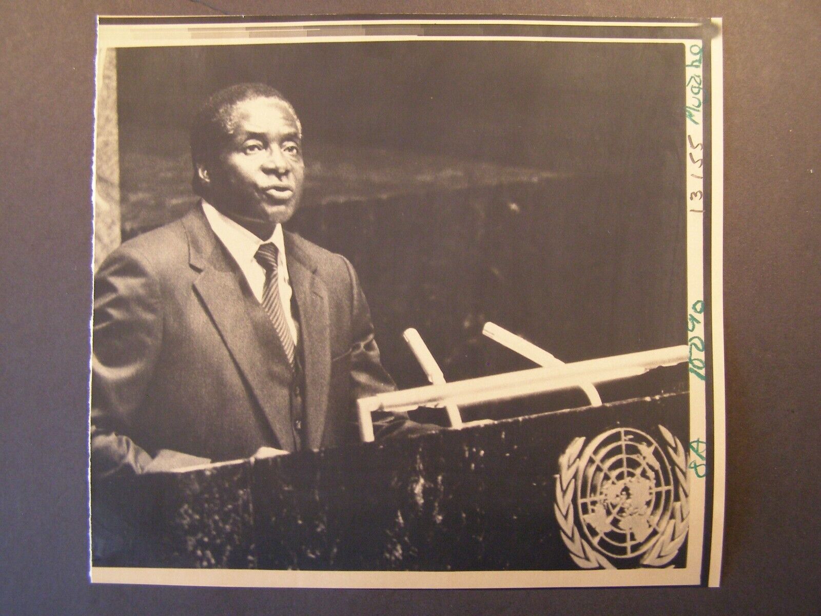 AP Wire Press Photo 1980 Robert Mugabe PM designate of Britain's African Colony