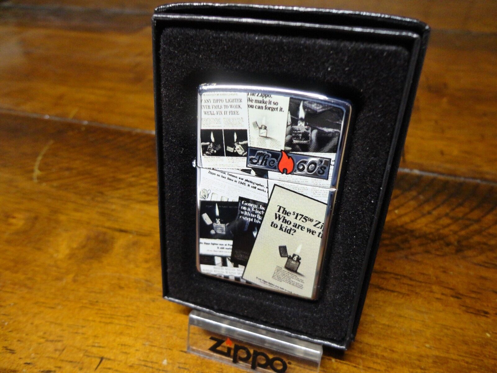 THE 1960\'S DECADE COLLAGE ZIPPO LIGHTER MINT IN BOX 2007