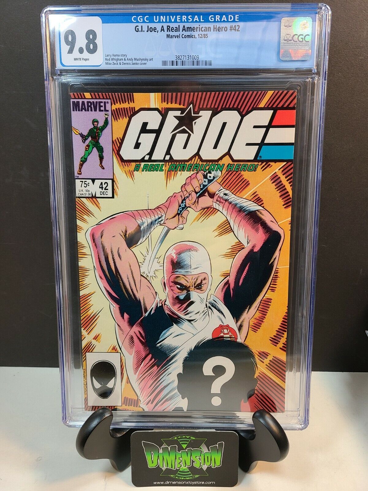 GI JOE: A REAL AMERICAN HERO #42 CGC GRADED 9.8 STORM SHADOW 1985 ZECK COVER