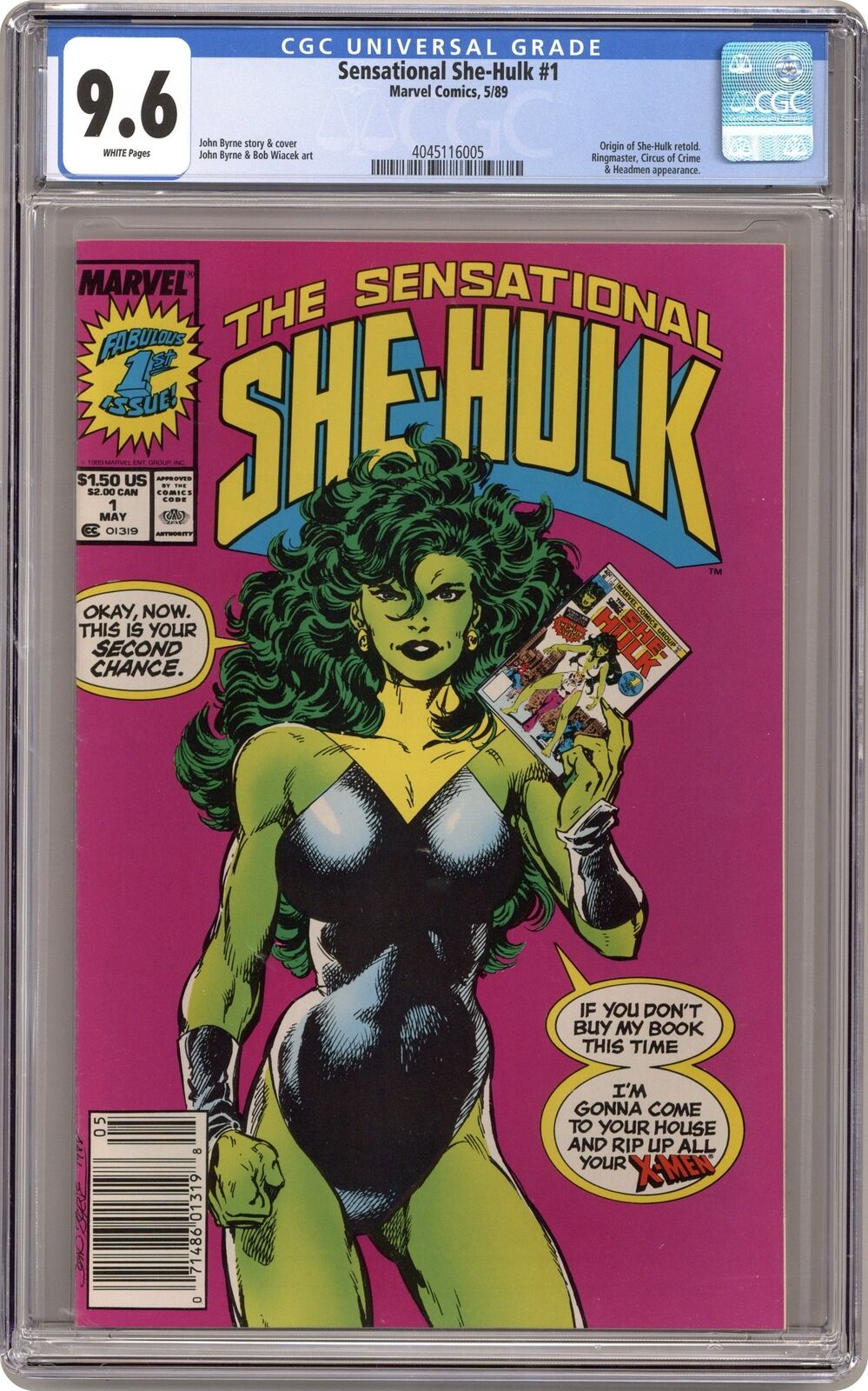 Sensational She-Hulk #1 CGC 9.6 1989 4045116005