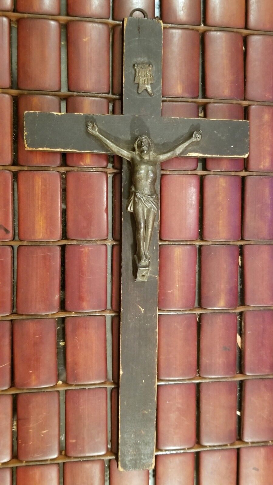 Antique Metal & Wooden Crucifix  12