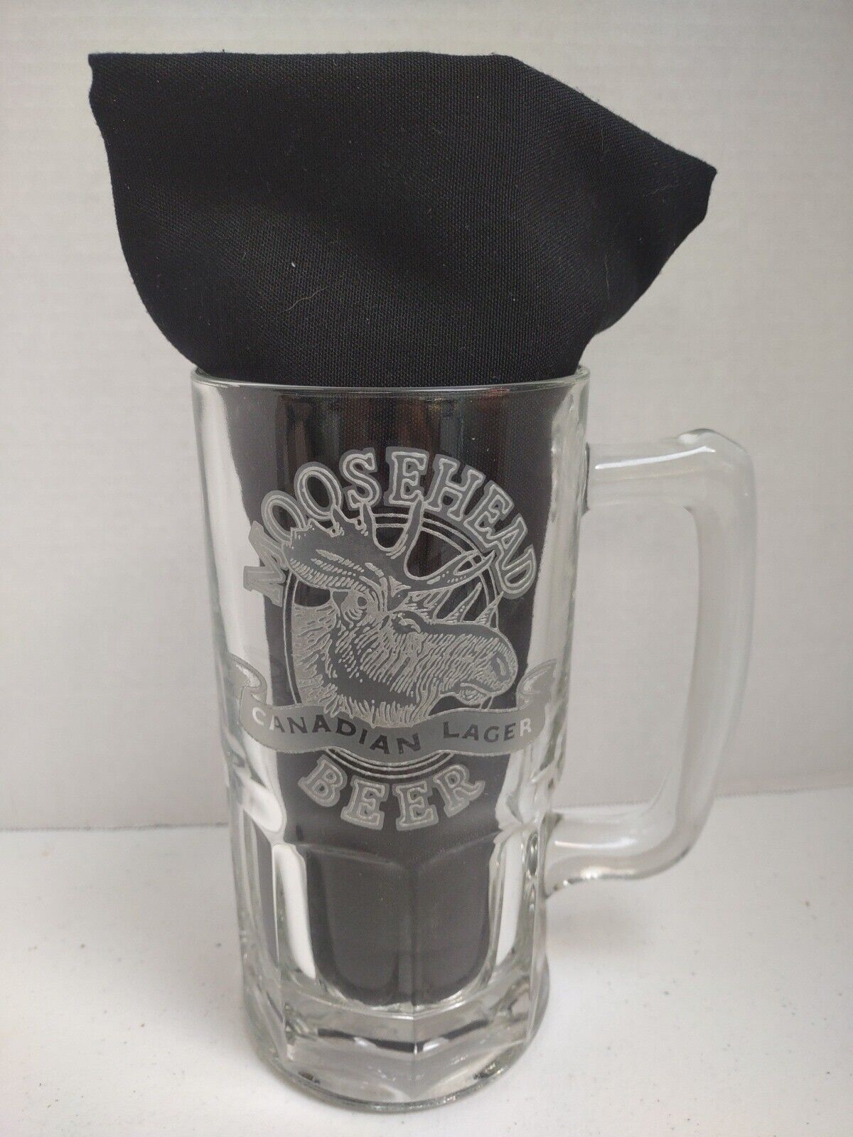 Large Moosehead Canadian Lager Beer Mug Holds 64 Oz. #1815