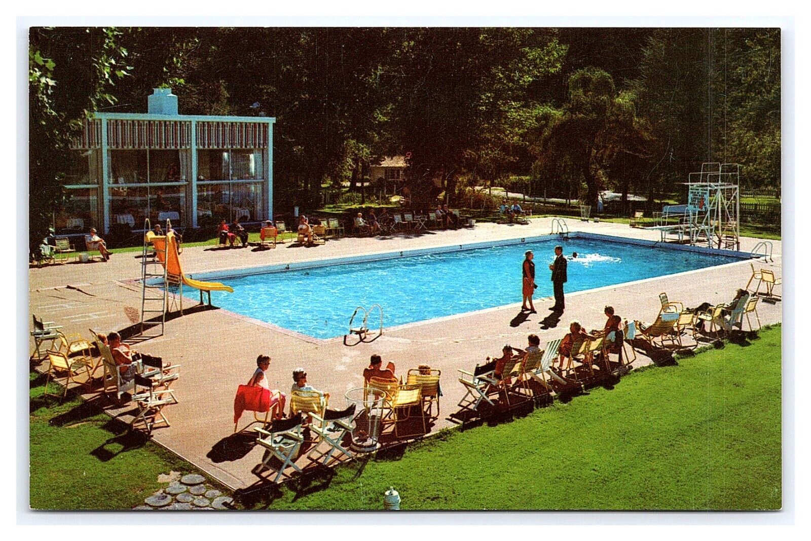 Harrison Hot Springs B. C. Canada Postcard Outdoor Swimming Pool