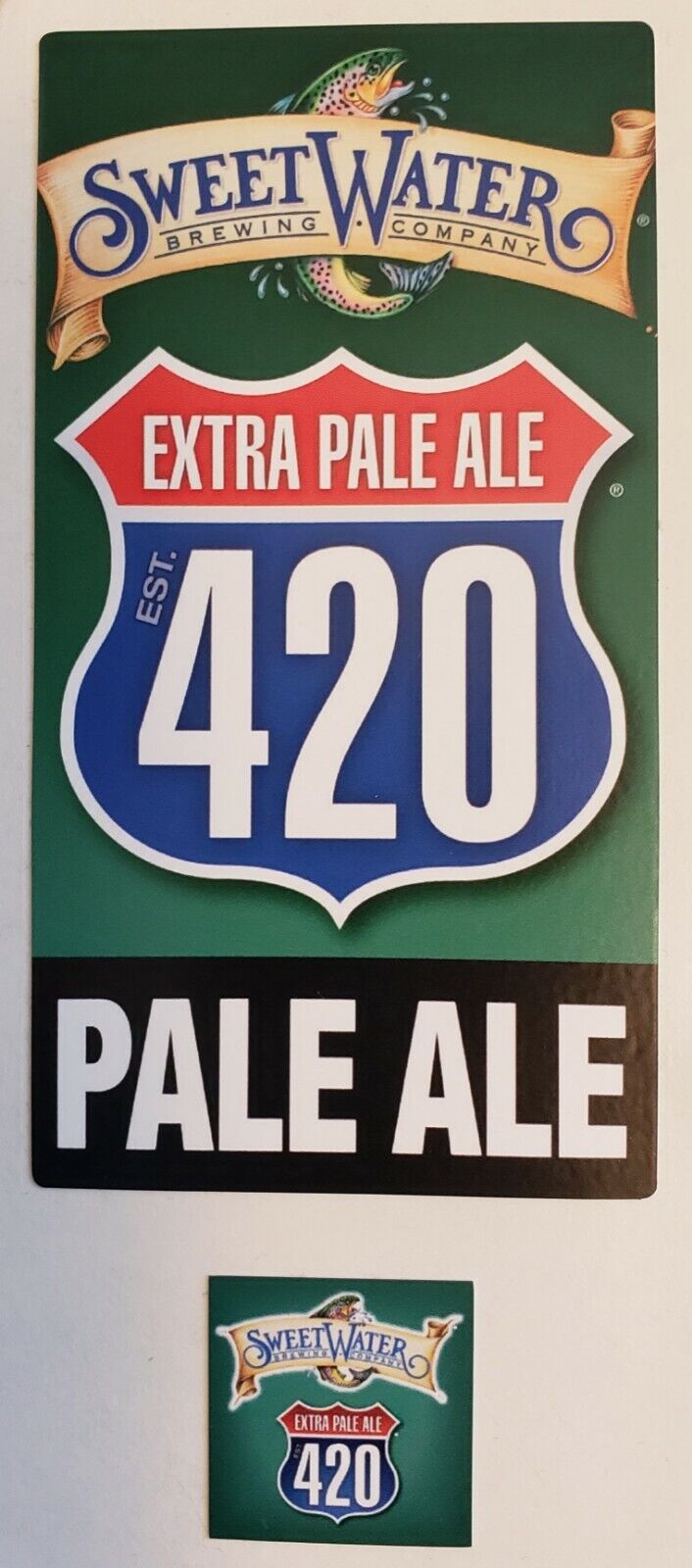 Sweetwater Brewing Company 420 Tap Handle Sticker Set Craft Beer Brewery Type A