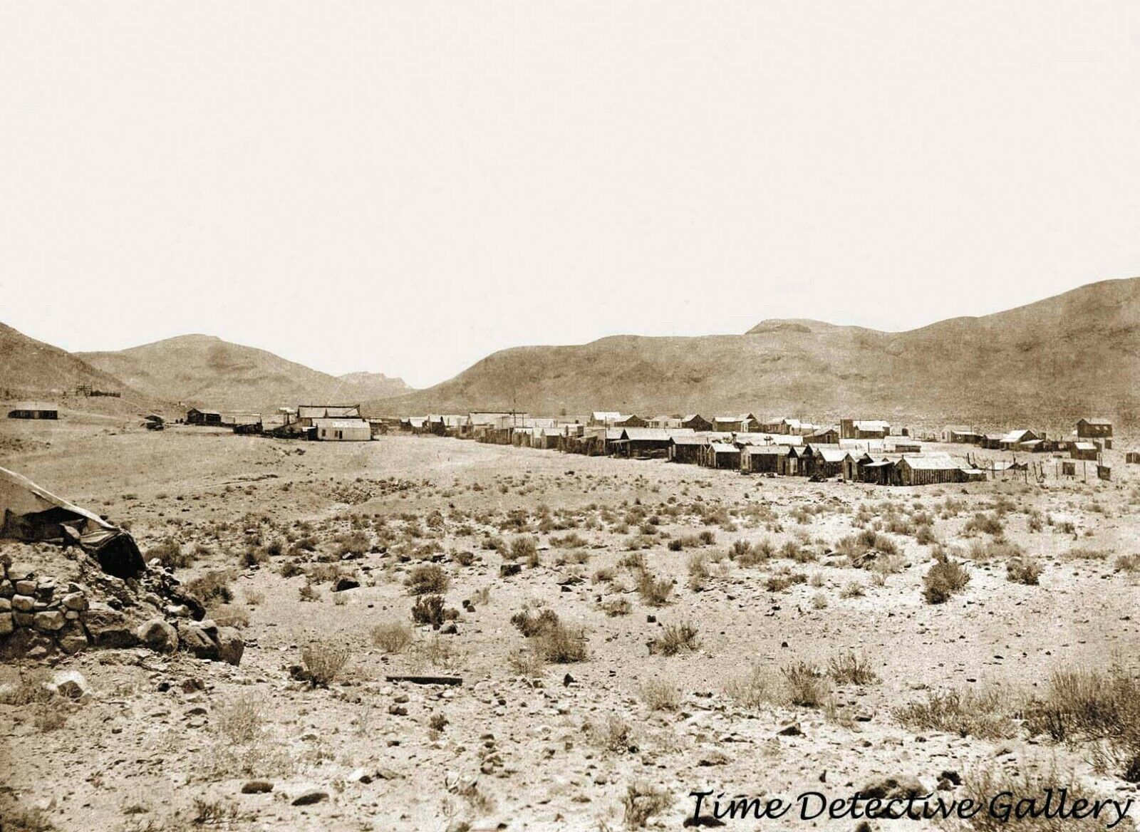 A view of Belleville, Nevada - circa 1880s - Historic Photo Print