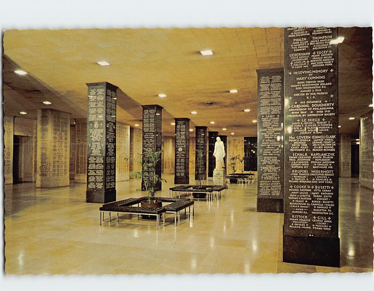 Postcard Memorial Tablets National Shrine of the Immaculate Conception DC USA