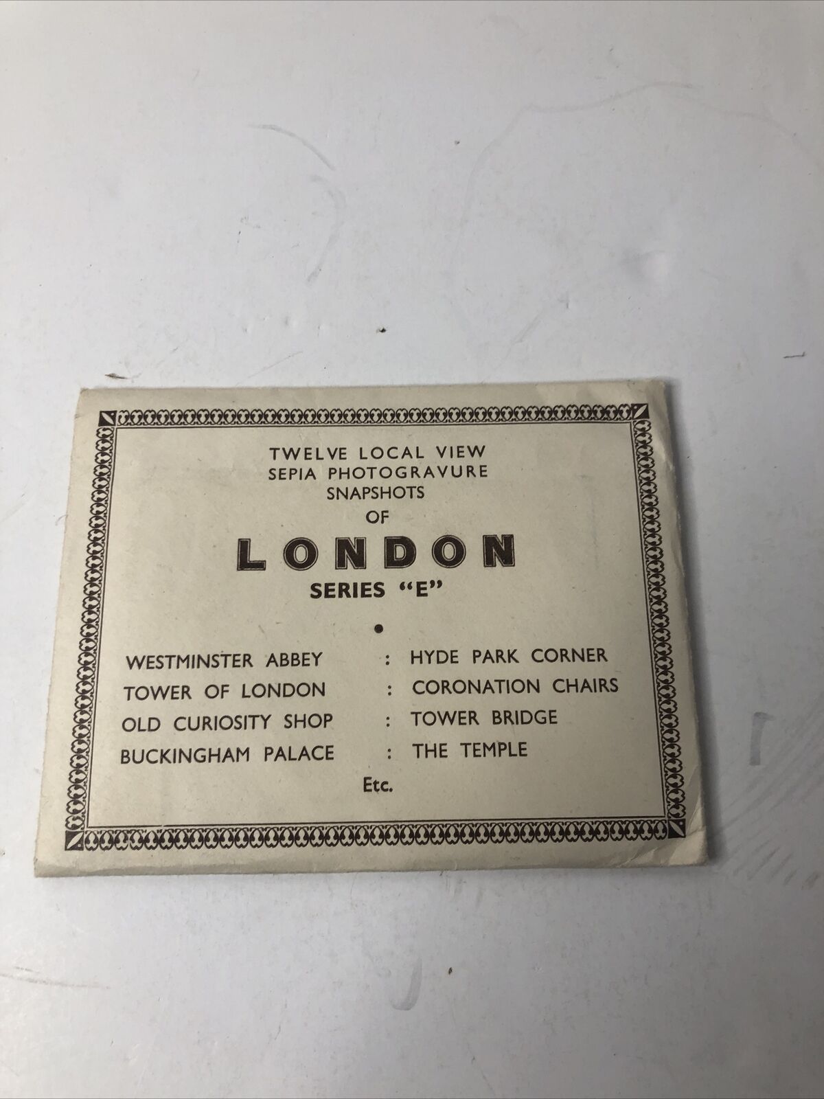 Vtg Lot of 12 Photos - London 12 Snapshots Series E In excellent condition