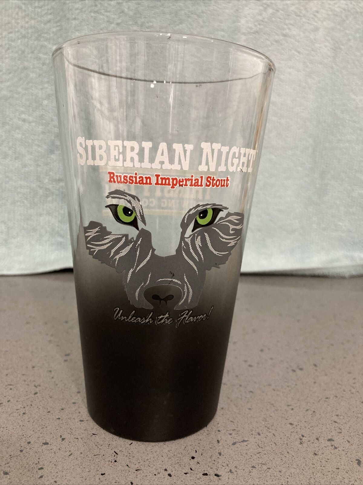 Thirsty Dog Brewing Siberian Night Russian Imperial Stout Beer Pint Glass 