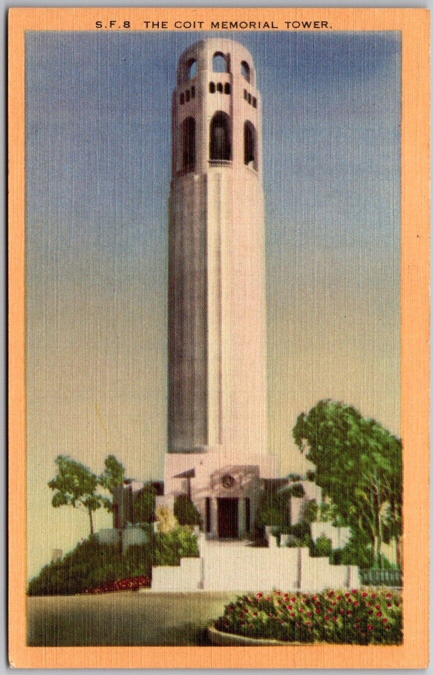POSTCARD THE COIT MEMORIAL TOWER, San Francisco, California