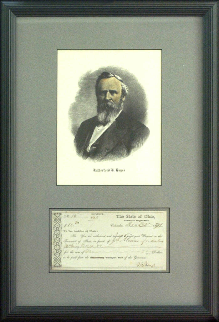 Rutherford B. Hayes Autograghed Document - Gifts, Collections & Framed Pieces