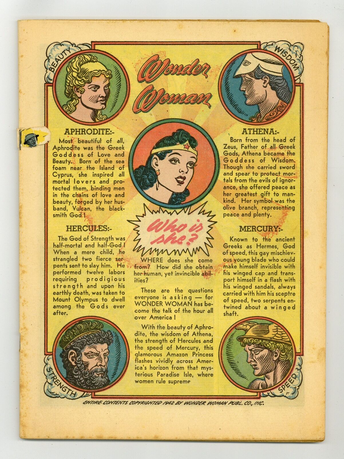 Wonder Woman #1 Coverless 0.3 1942