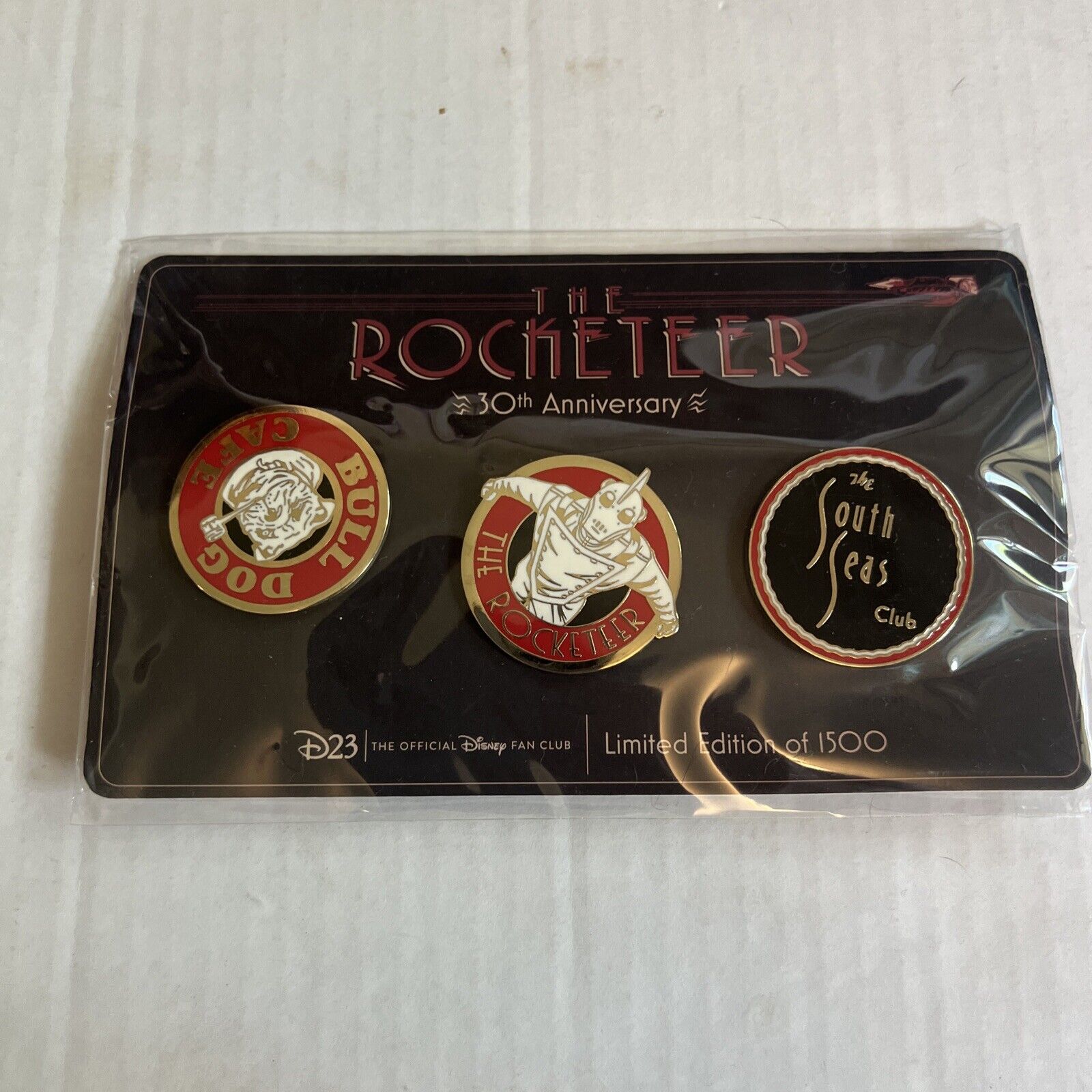Disney The Rocketeer 30th Anniversary Limited Edition 1500 D23 Exclusive Pin Set