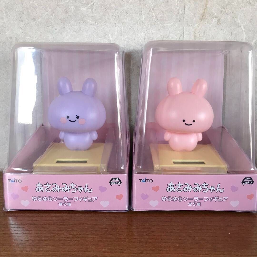 Asamimi-chan Swaying Solar Figure set of 2 Taito Prize 12cm From Japan New