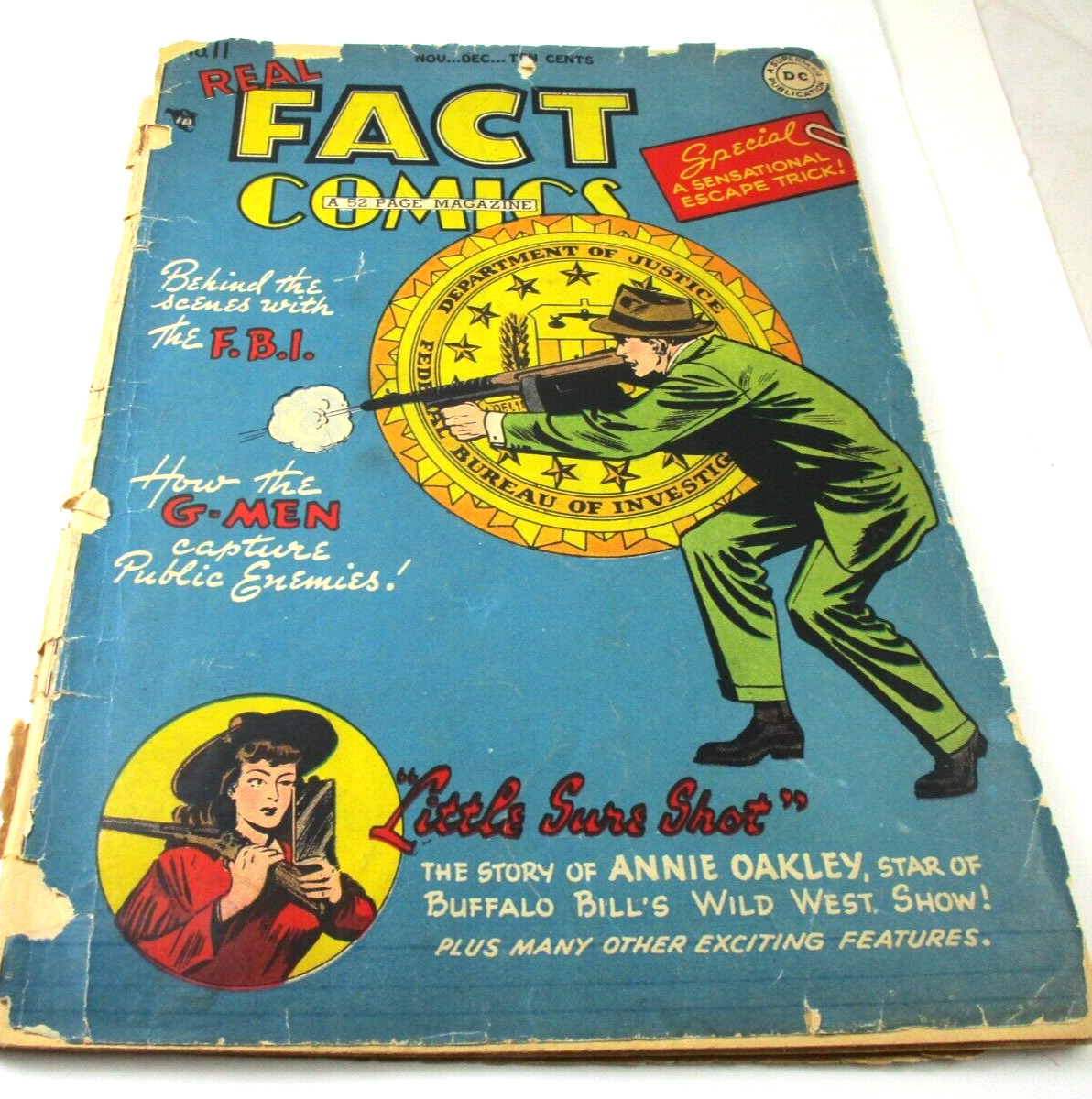 vintage 1947  real fact comics #11 used shows wear