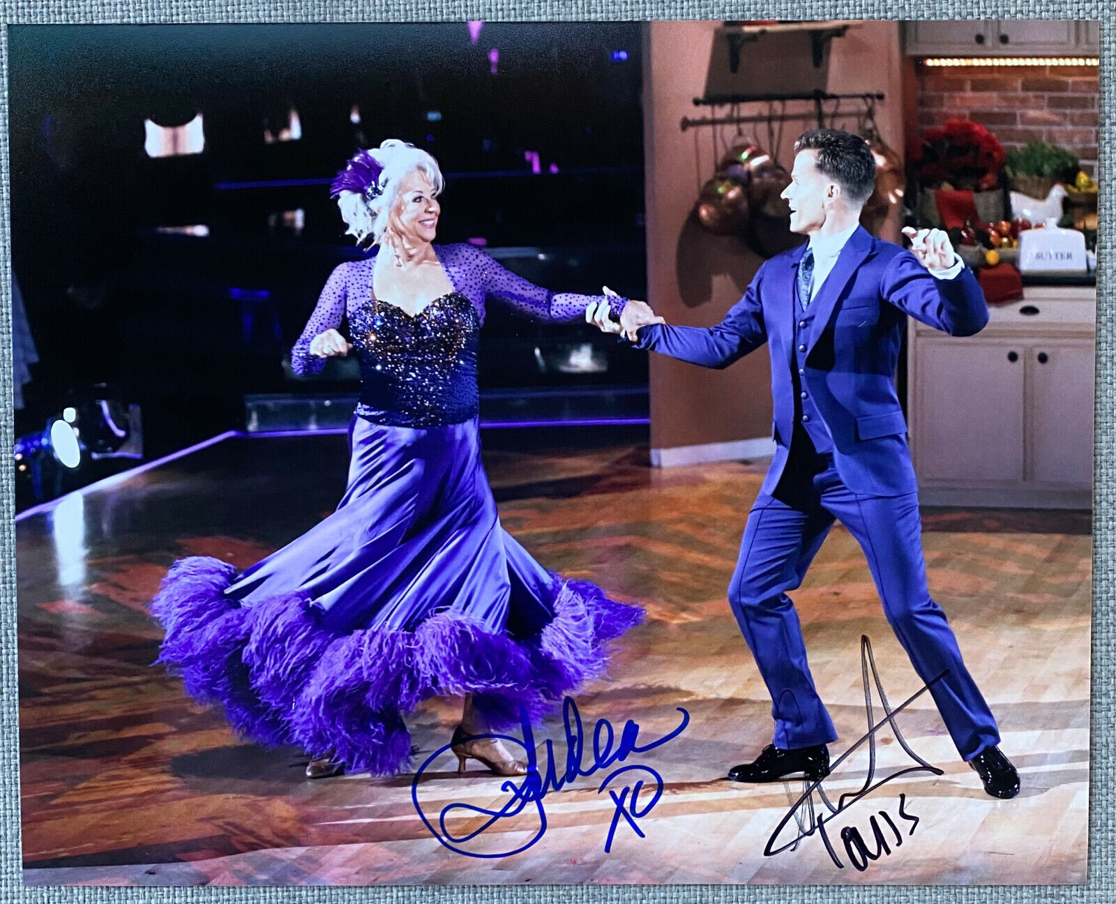 Paula Deen Signed & Louis Van Amstel Signed 8x10 Photo - Dancing With The Stars