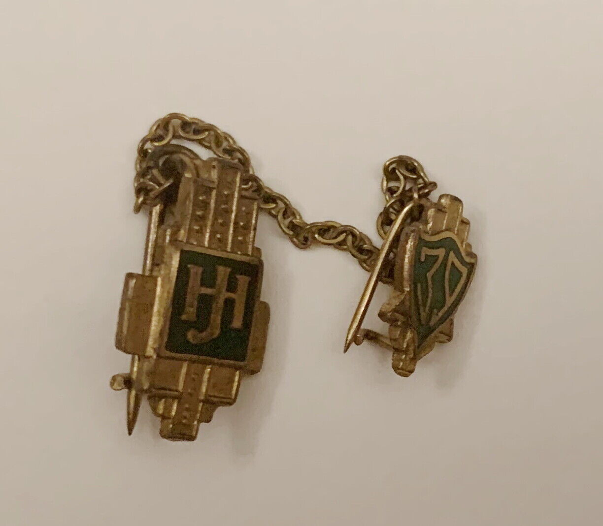 Vintage HJH Pin 1939 Cleveland Metal Specialties Co. High School ?