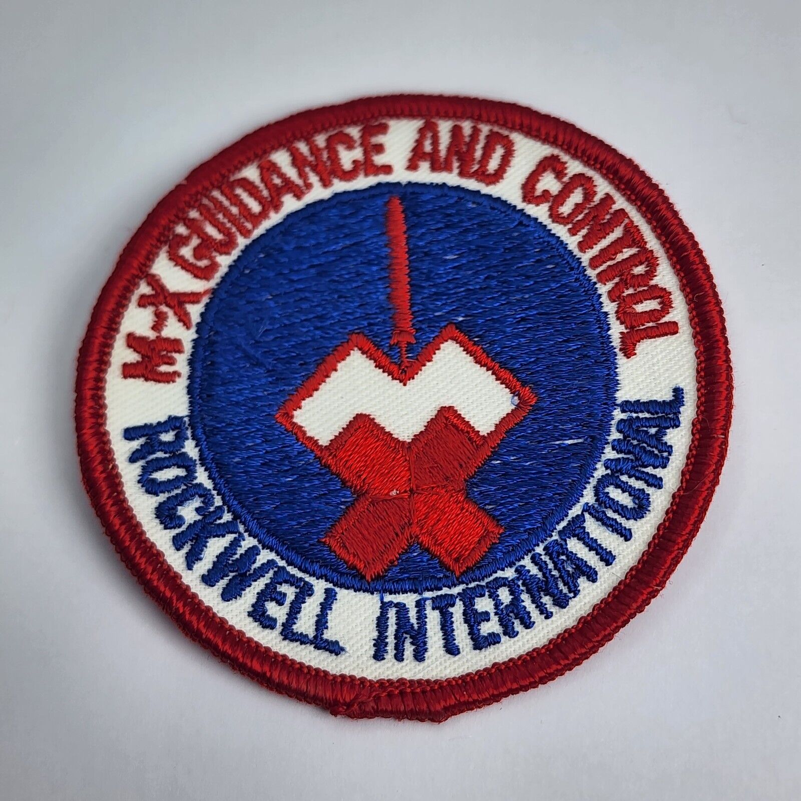 NASA Rockwell International VINTAGE Patch M-X Guidance And Control