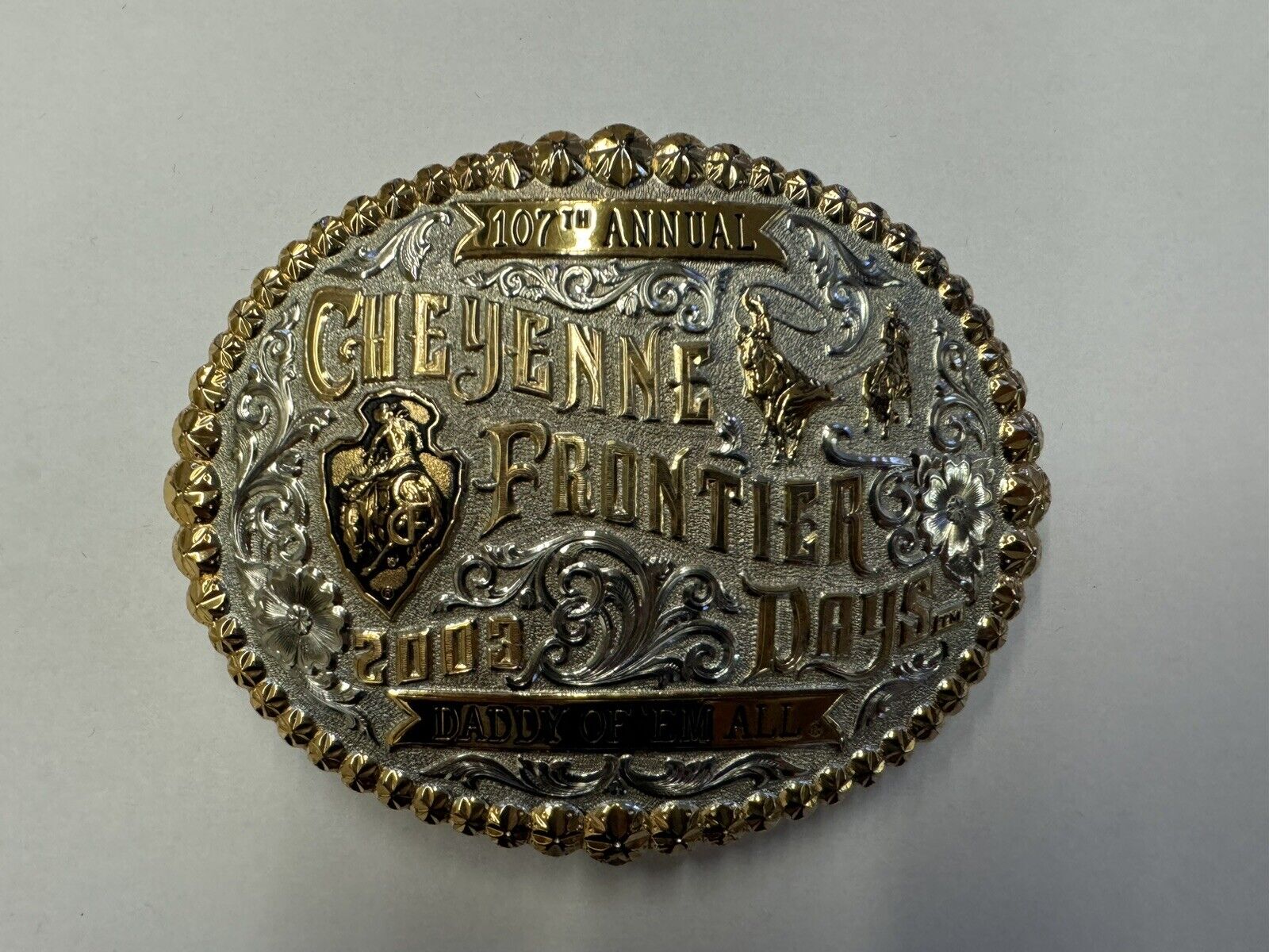 Vintage Montana Silversmith Cheyenne Rodeo Buckle