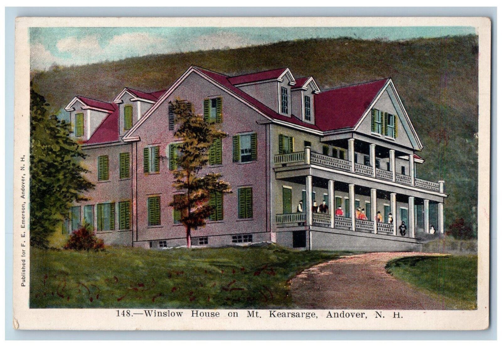 c1920's Winslow House on Mount Kearsarge Andover New Hampshire NH Postcard