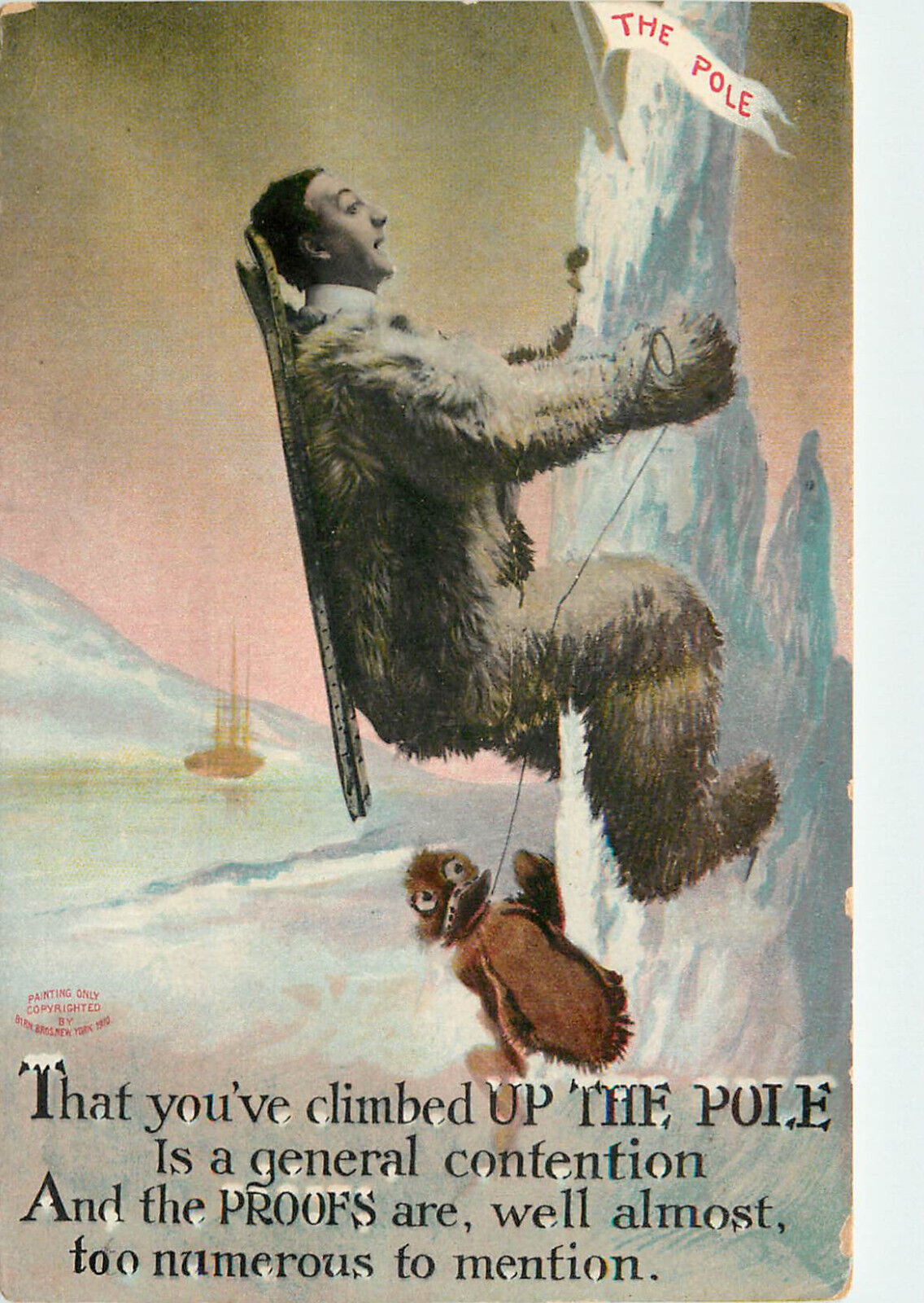 B B London Polar Exploration Postcard E363 Climbing the North Pole