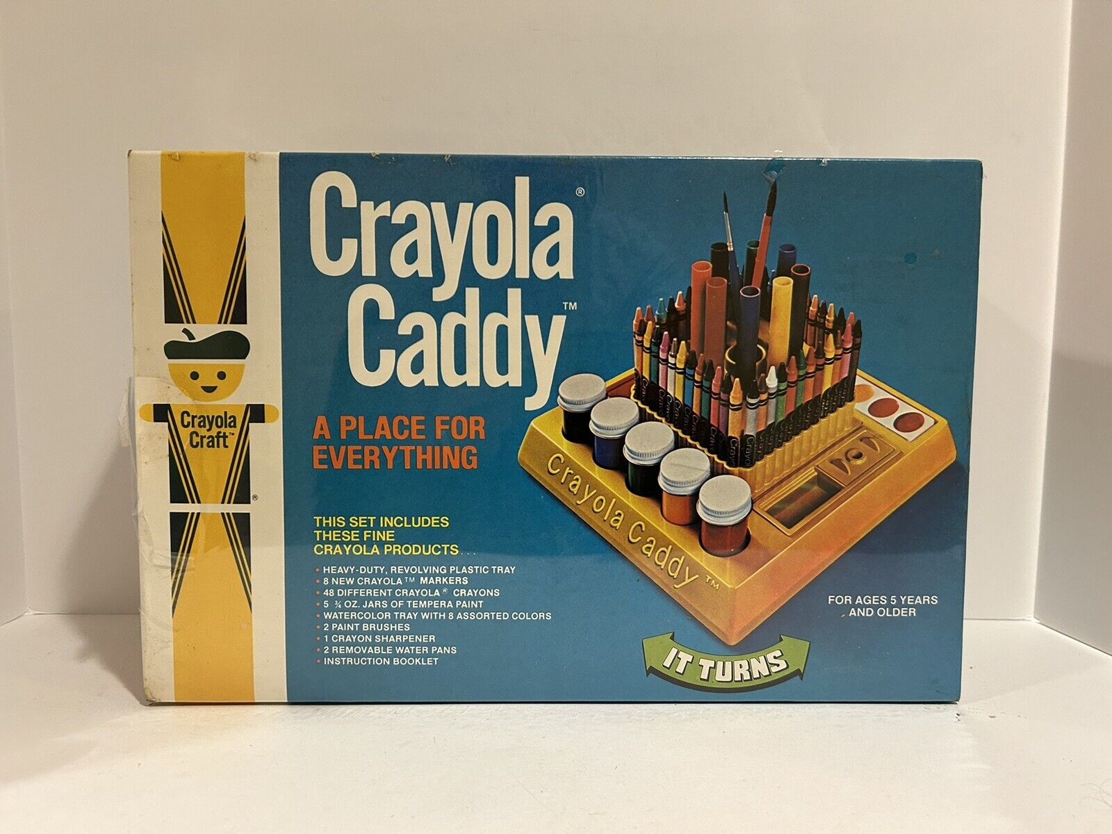 Crayola Caddy Spinning Storage  1978 Factory Sealed 5510 Vintage NOS NRFB