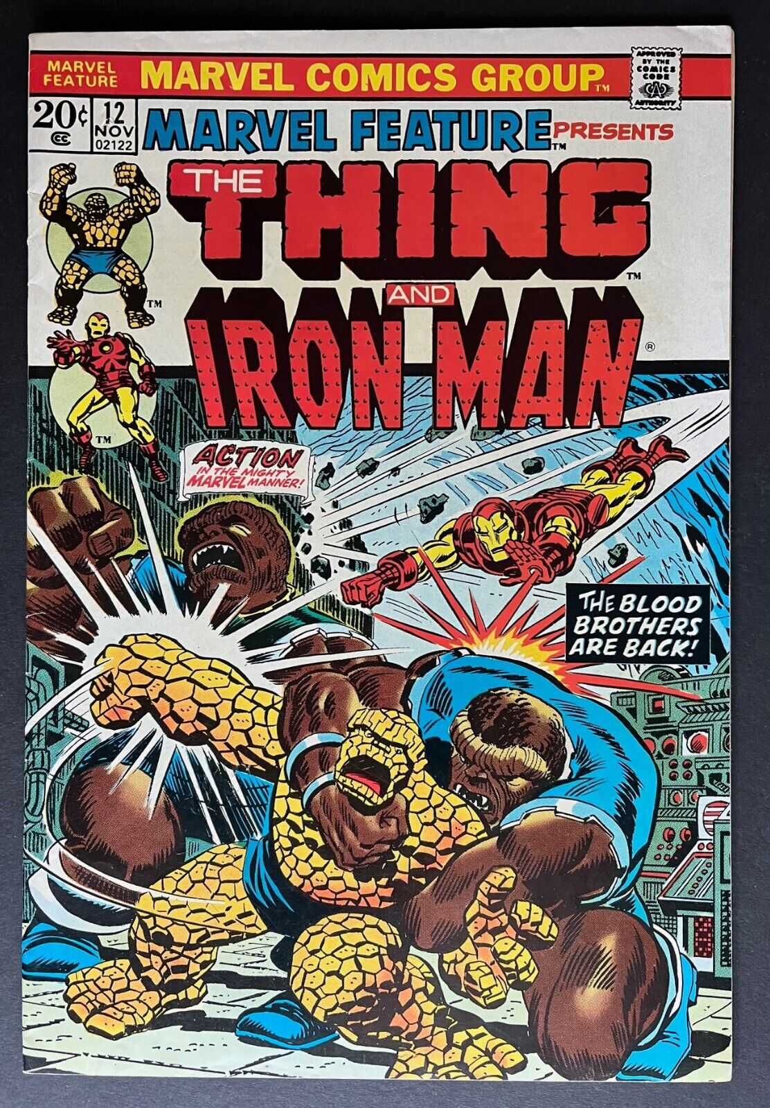 1973 Marvel Feature 12 ~ THING ~ IRON MAN ~ THANOS ~ Marvel Comics Bronze Age FN