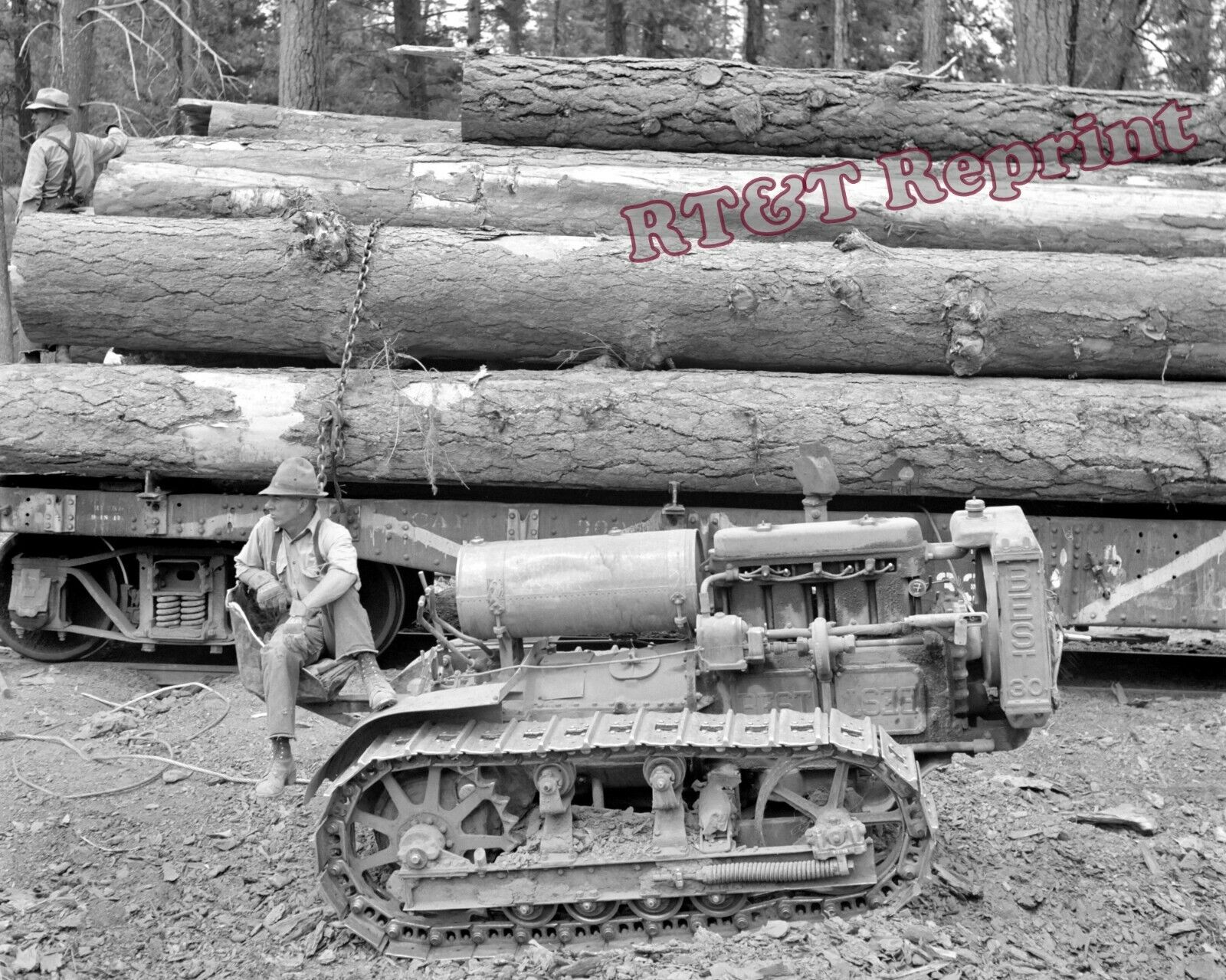 Vintage Best 30 Logging Tractor Grant County, Oregon 1942  8x10 Photo