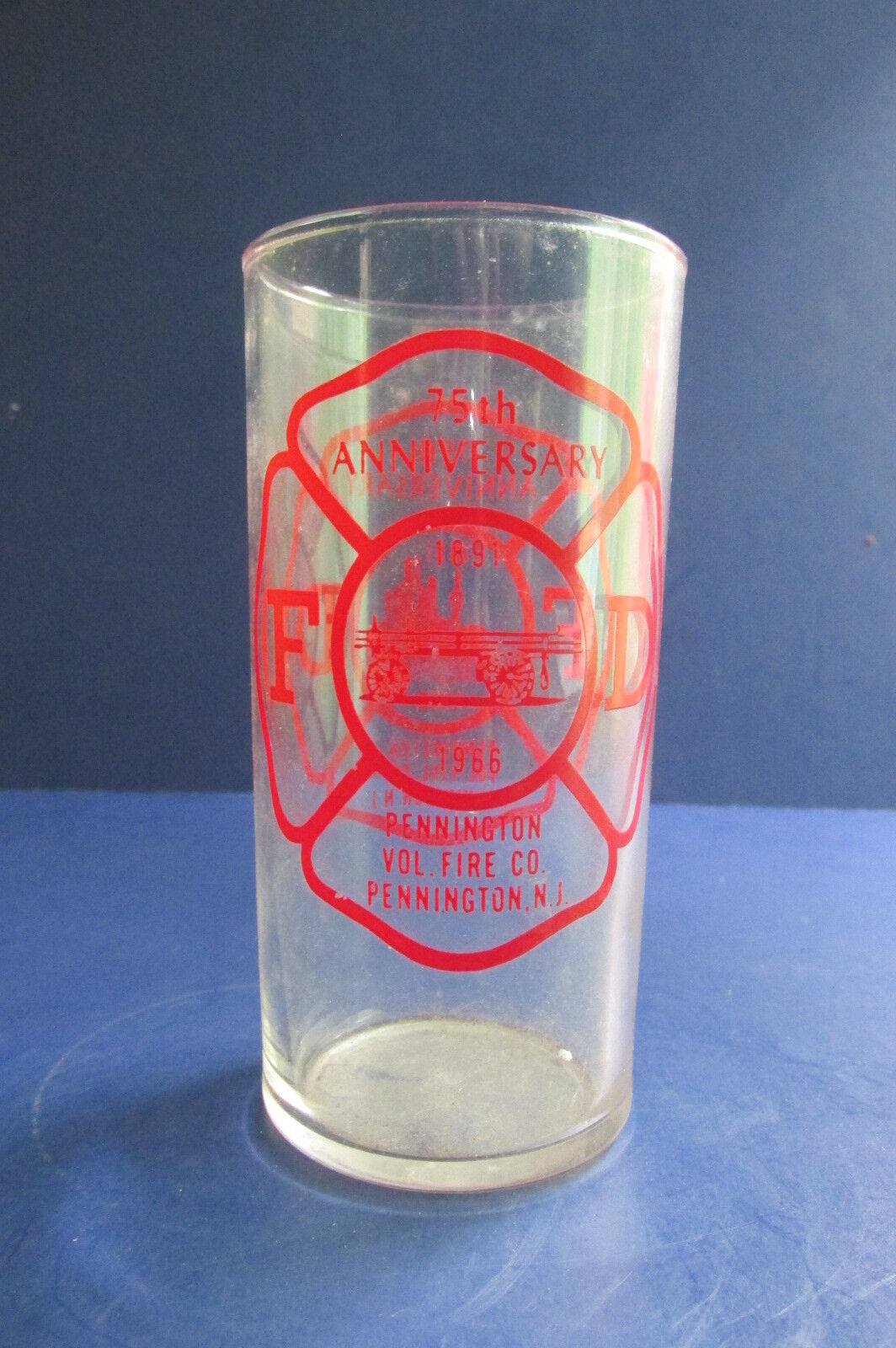 Vintage Pennington Vol. Fire Co. NJ 75th Anniversary Cup Mug Beer Stein