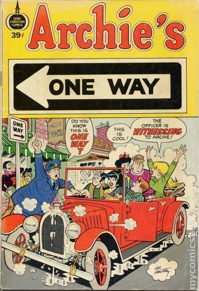 Archie's One Way 1B VG- 3.5 1973 Stock Image Low Grade