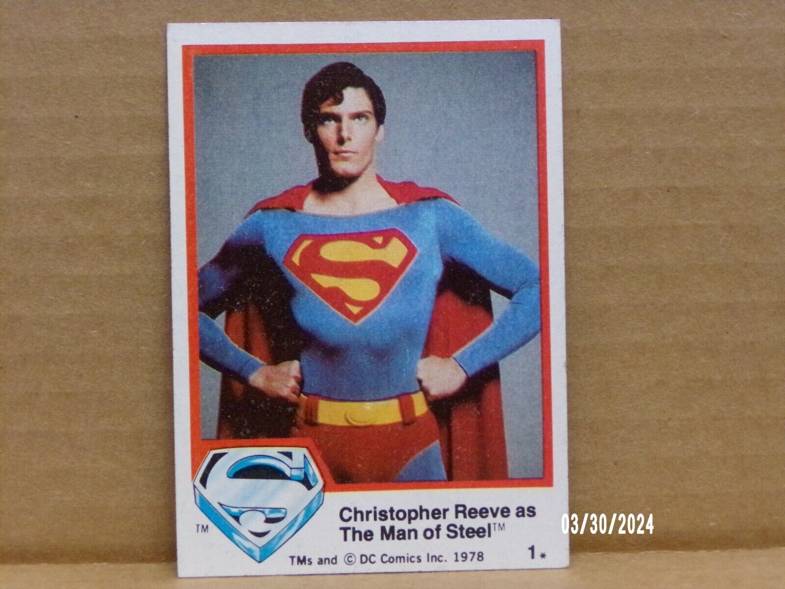1978 Topps Superman #1-Christopher Reeve- The Man Of Steel