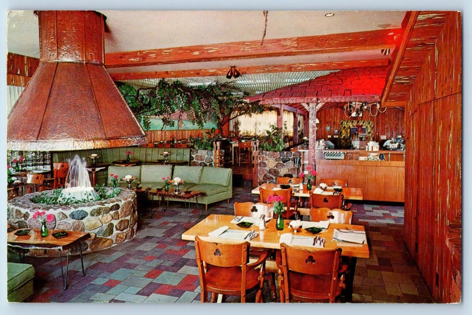 Medina New York NY Postcard Apple Grove Inn And Restaurant Interior 1963 Vintage