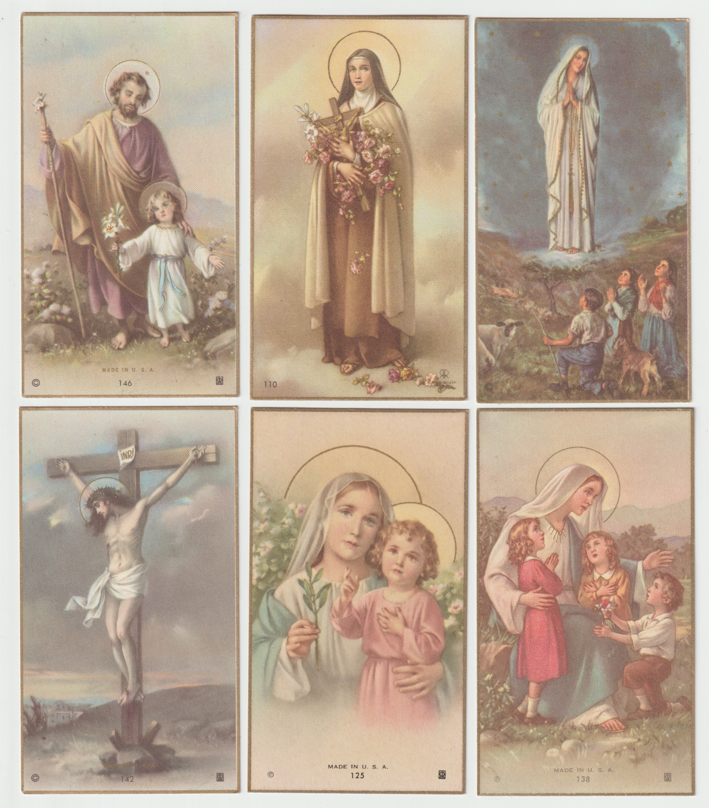 1940-50s Lot Holy Prayer Card Jesus Mary Joseph Vintage Devotional Religious USA