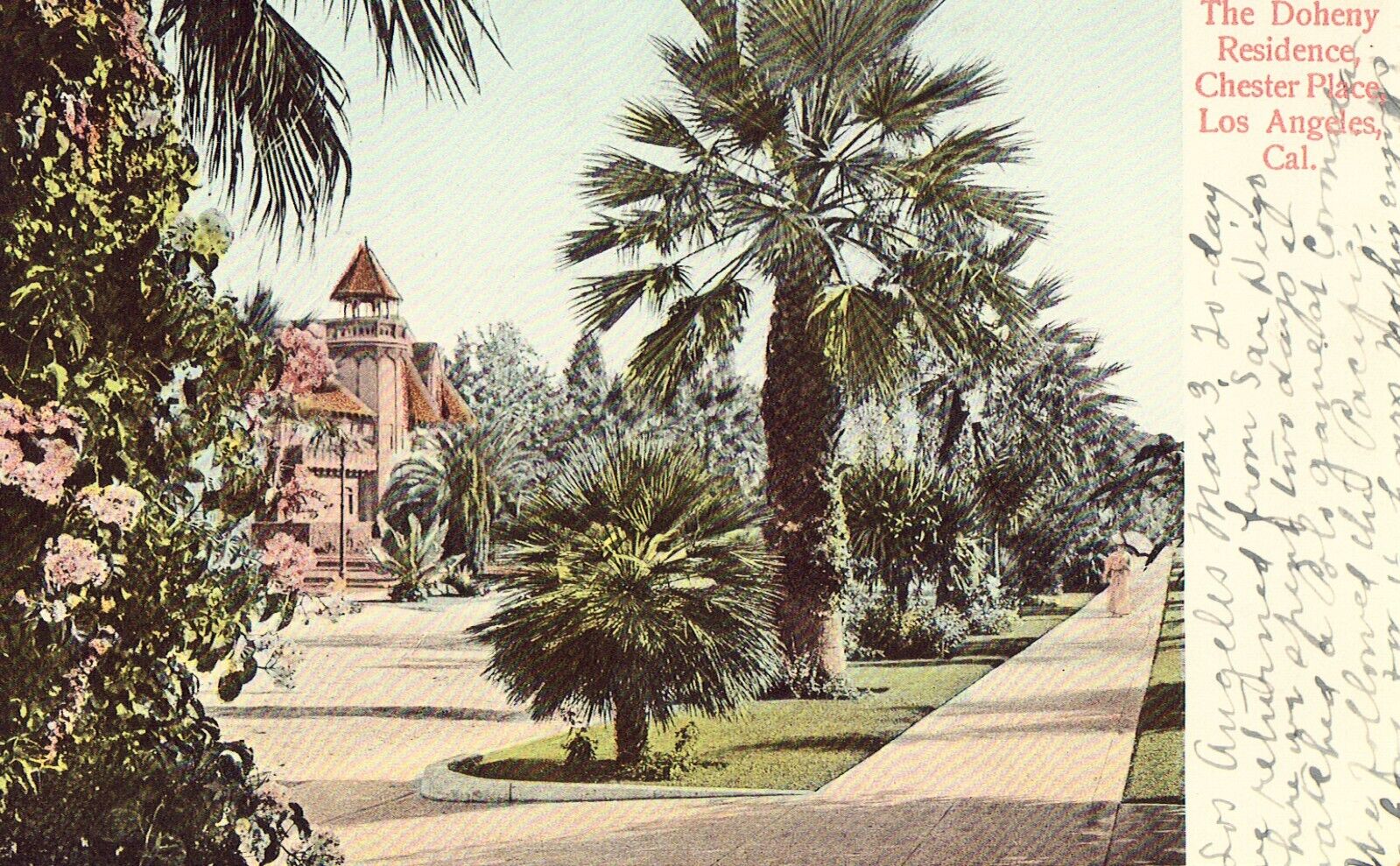 The Doheny Residence - Los Angeles, California 1906 Postcard