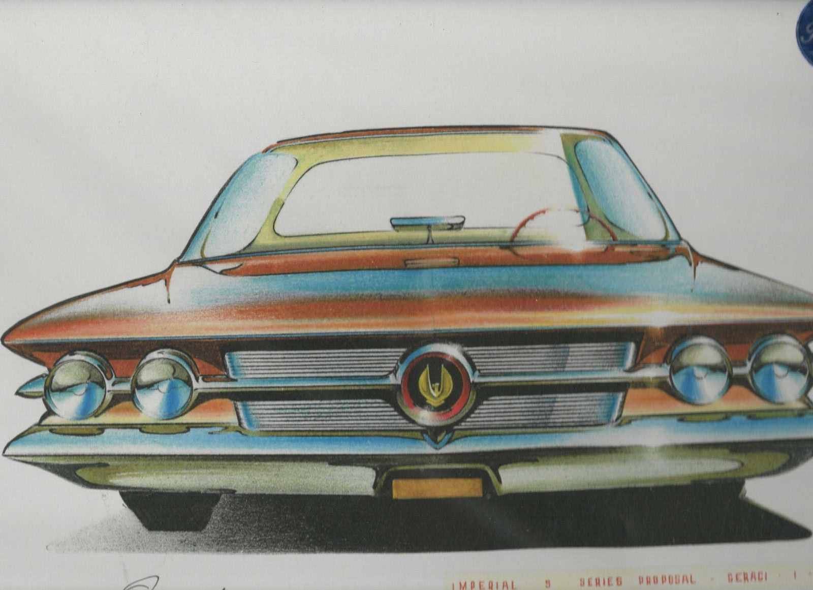 1959 Chrysler Imperial design proposal Fine Art Print - by Designer Vince Geraci