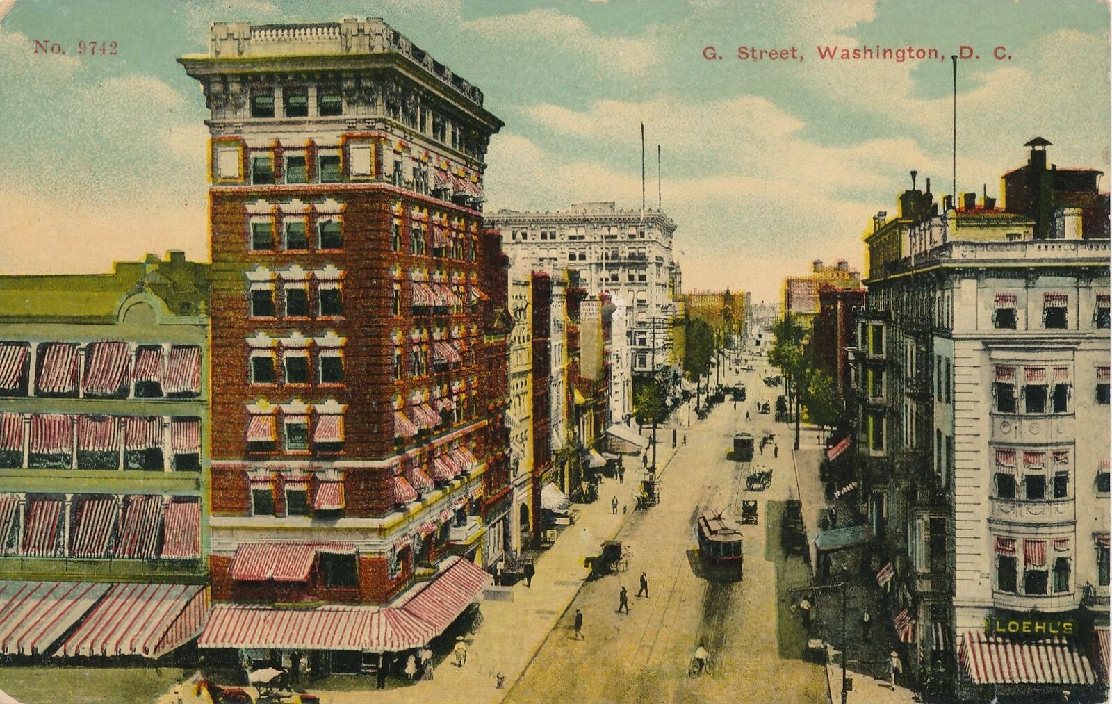 WASHINGTON DC - G Street Postcard - 1913