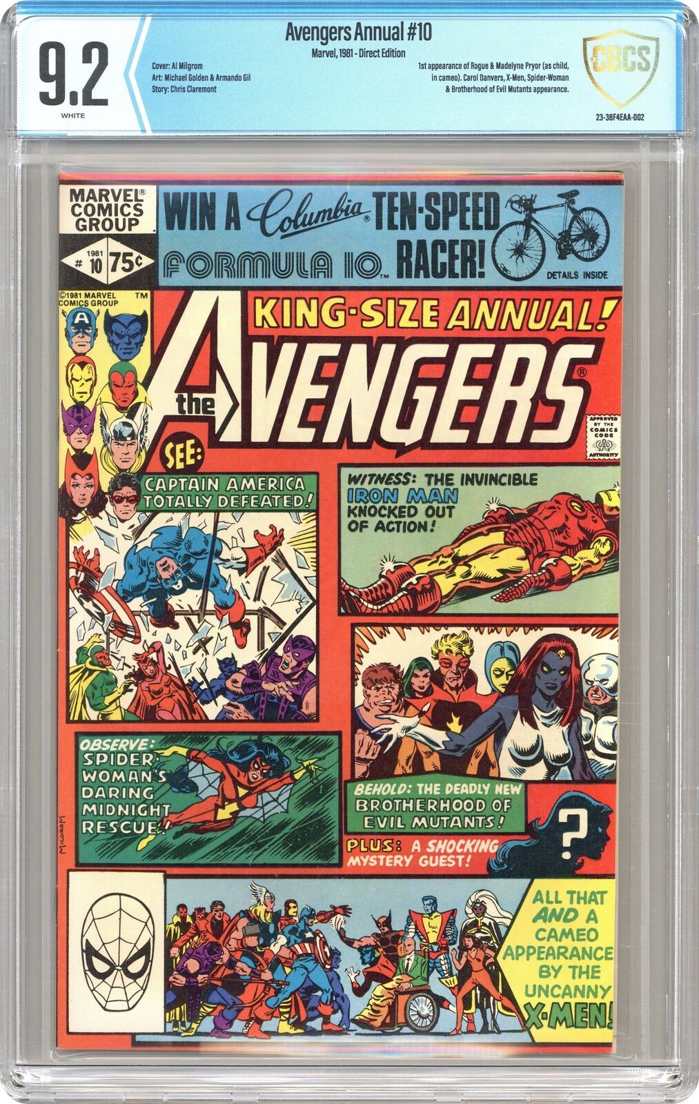 Avengers Annual #10 CBCS 9.2 1981 23-38F4EAA-002 1st app. Rogue, Madelyne Pryor