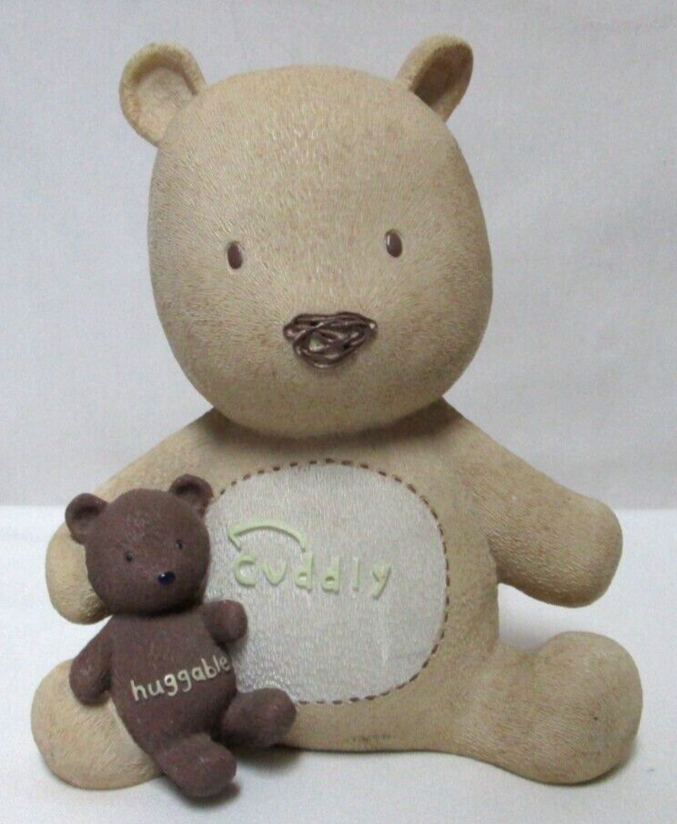 Carter\'s Vintage Teddy Bear piggy coin bank Baby Nursery Resin Toddler Cuddly