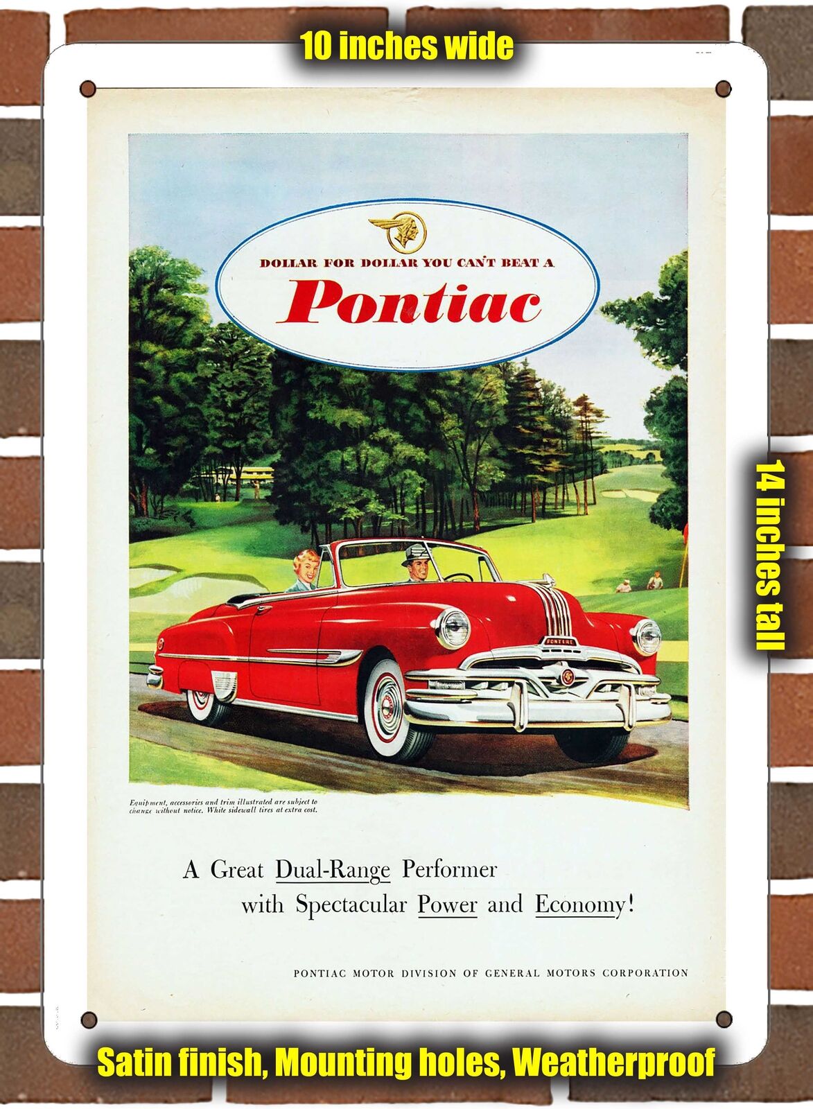 METAL SIGN - 1952 Pontiac Vintage Ad 01