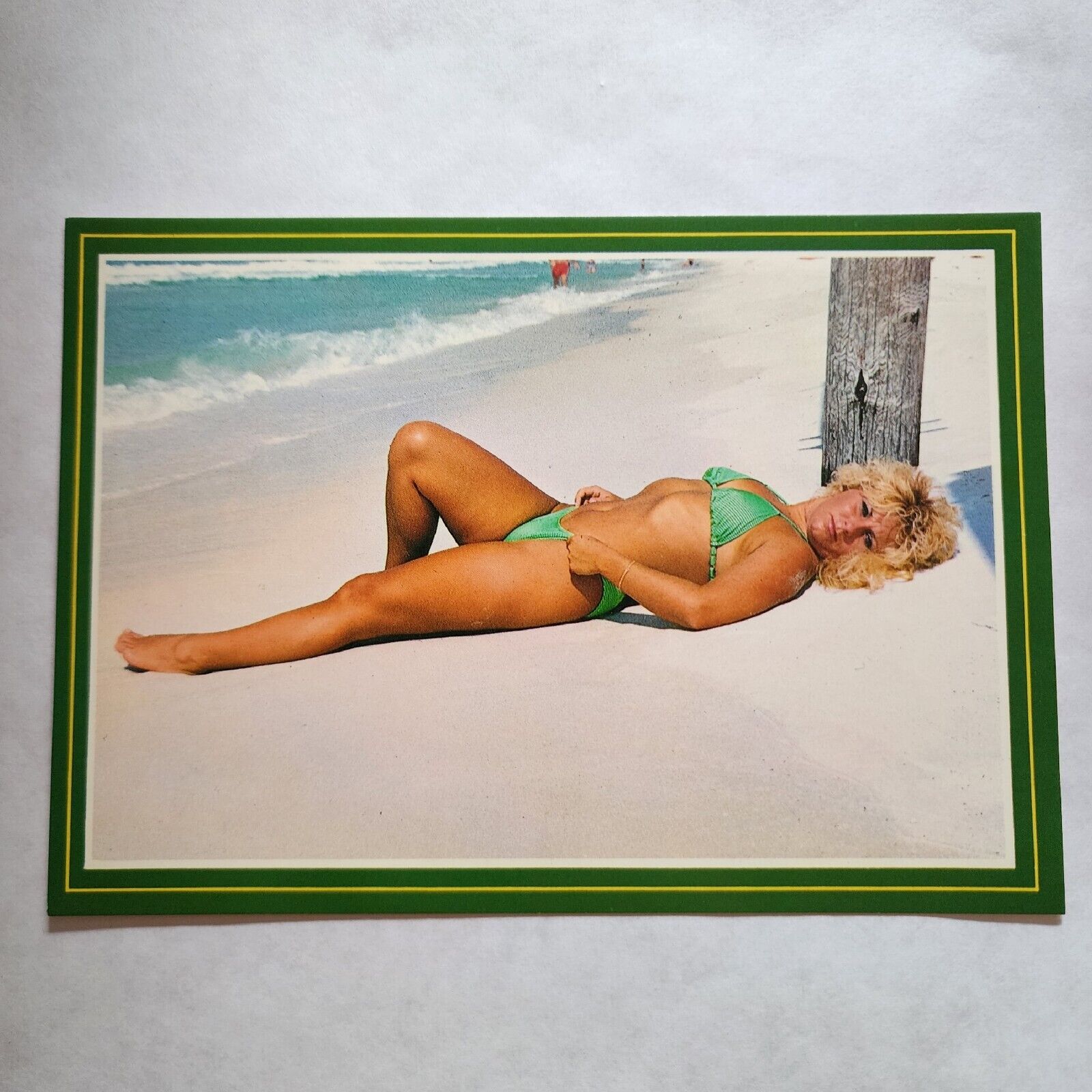Vintage Florida Girl Postcard Risque Female Beach Bikini Model 