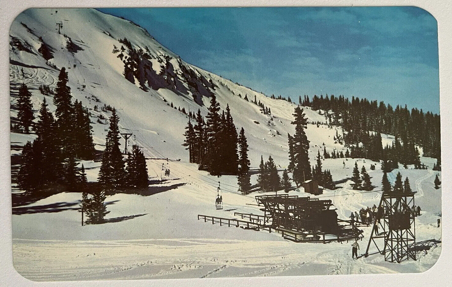 Berthoud Pass Colorado Chair Ski Lift Postcard c1950