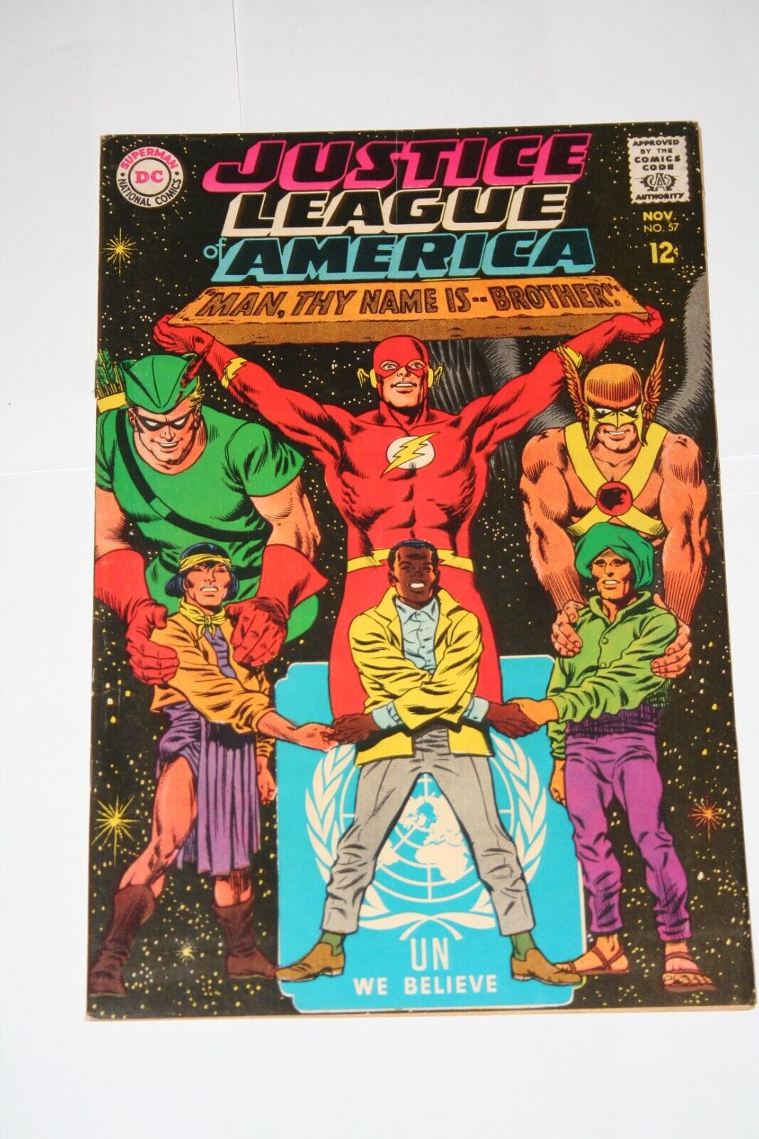 Justice League of America 57 1967 DC Infantino United Nations cover