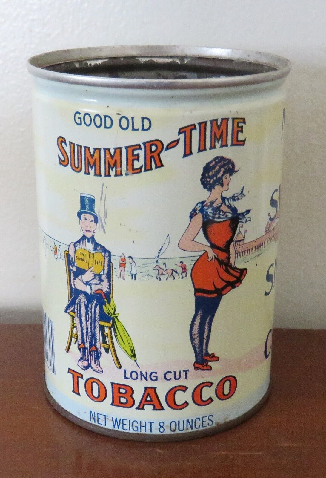 vintage GOOD OLD SUMMER-TIME TOBACCO TIN Pinkerton