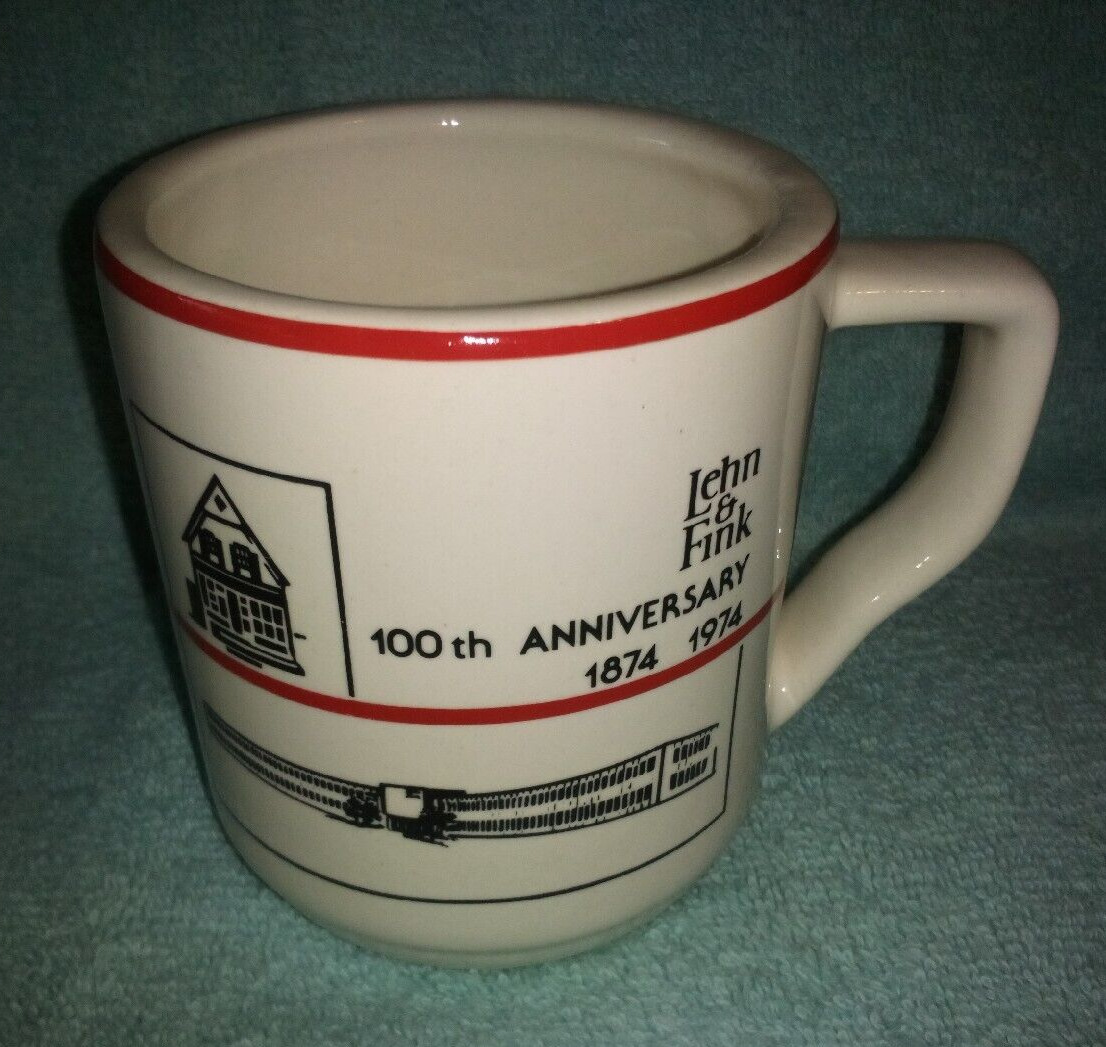 Lehn & Fink 100th Anniversary 1874-1974 Vintage Ceramic Coffee Mug 