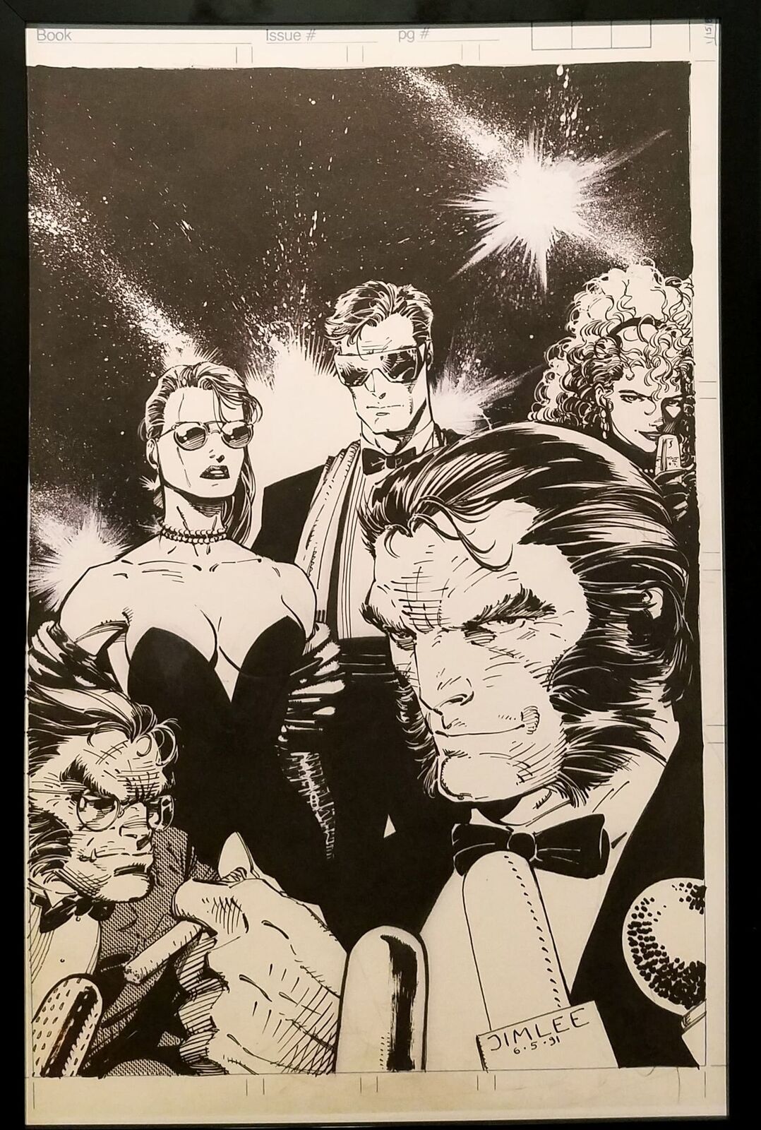 Amazing Heroes #192 X-Men by Jim Lee 11x17 FRAMED Original Art Poster Marvel Com